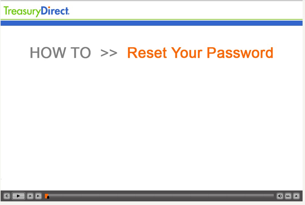 How to reset your password demo screen